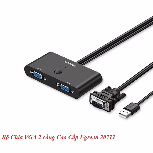 Bộ Chuyển Mạch VGA 2 cổng Cao Cấp Ugreen 30711 cao cấp